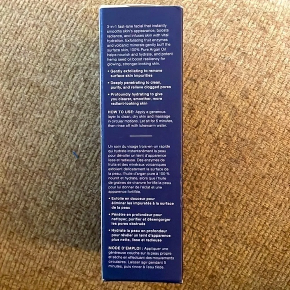 Josie Maran Skin Dope Unscented 5 Minute Facial Hemp Proteins + Fruit Enzymes